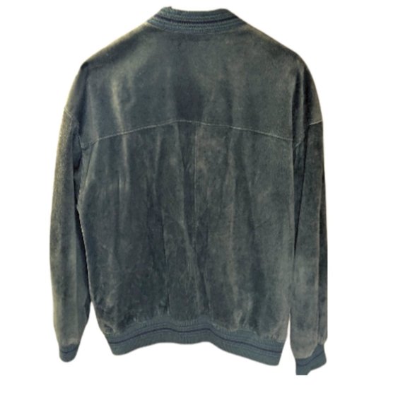 Men's Vintage Sheepskin Cardigan Brown & Red Confeccion Cuni, SA Made in Spain - Picture 3 of 15